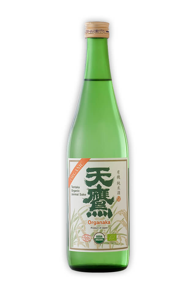 Japanese sake Tentaka Junmaï Ginjo, organic rice - Midorinoshima