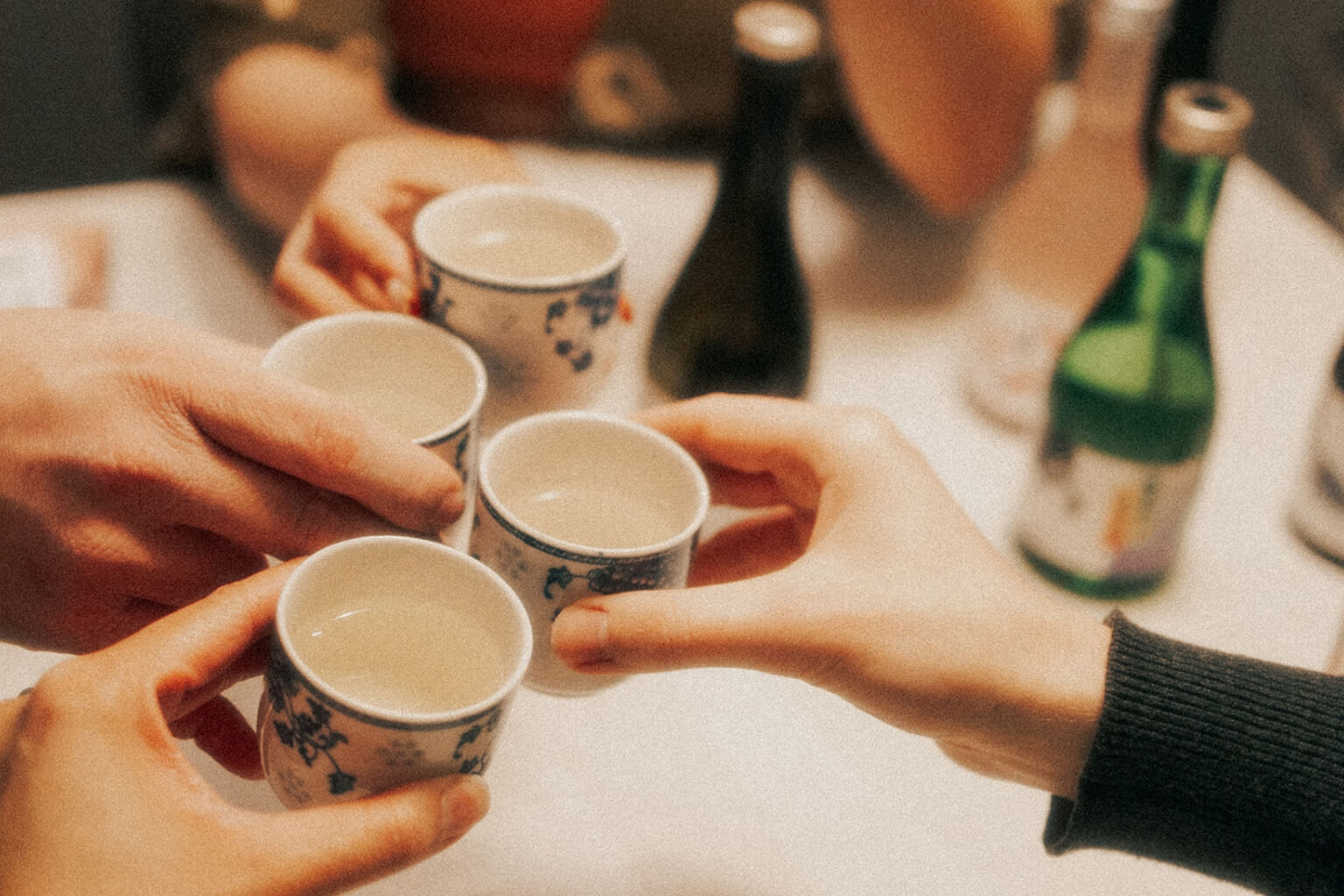 toasting with sake