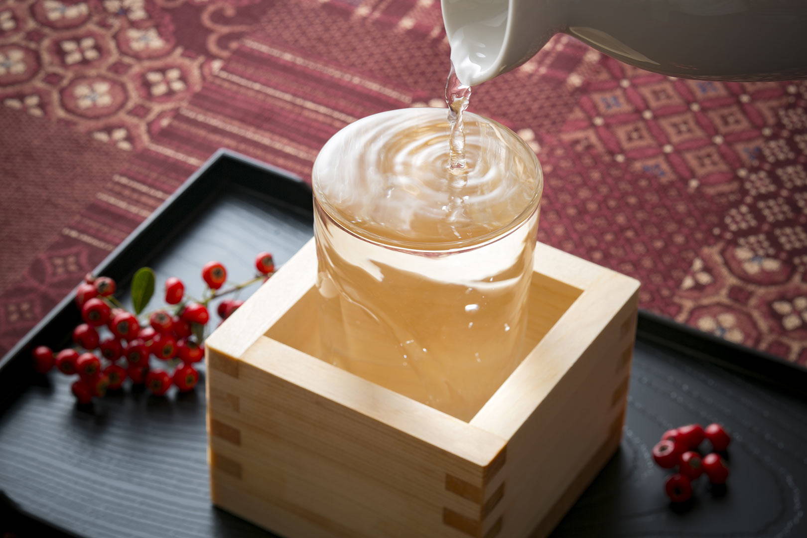 filling sake vessel