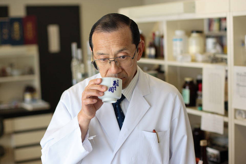 Mr. Masahiko Fujio, the toji at Asabiraki, Iwate