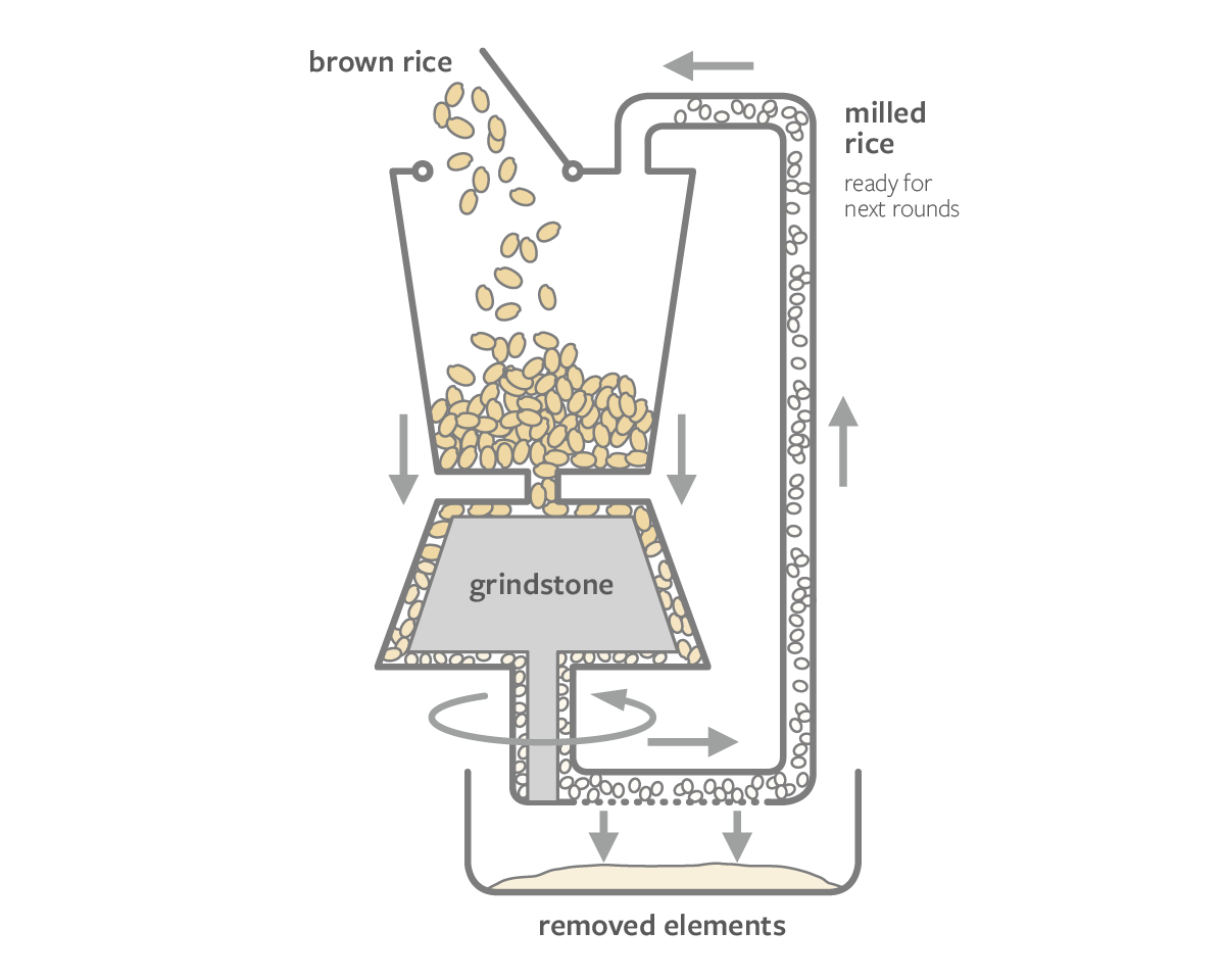 Vertical rice polishing machine