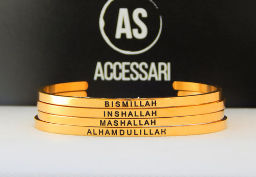 Palestine Set, Palestine Bundle, Gold Cuff, Gold Gold Cuffs, Islamic Jewelry, Muslim Jewelry, Bismillah, Inshallah, Mashallah, Alhamdulillah, 18k cuff
