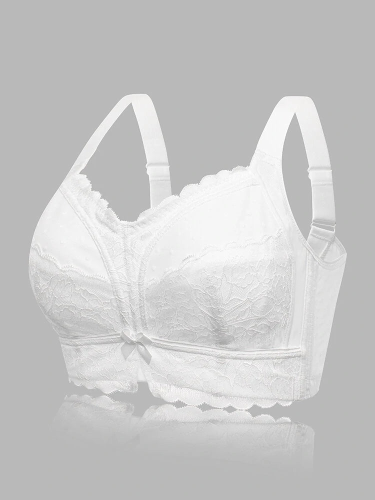 Women's Floral Lace Soft-wire Breathable Beauty Back Bra