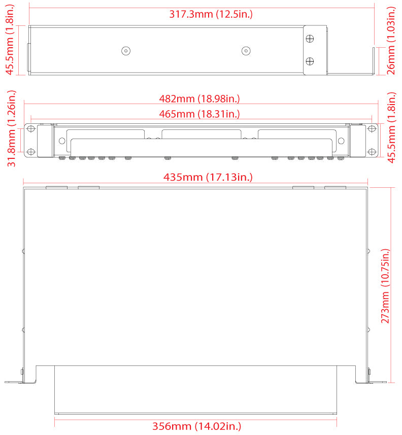 1U Fiber Patch Panel with Splice Trays Specs