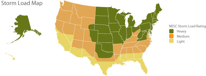 Aerial Cable Storm Load Map