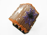 Dollhouse Miniature Halloween Gingerbread House Spider Web Holiday 15438