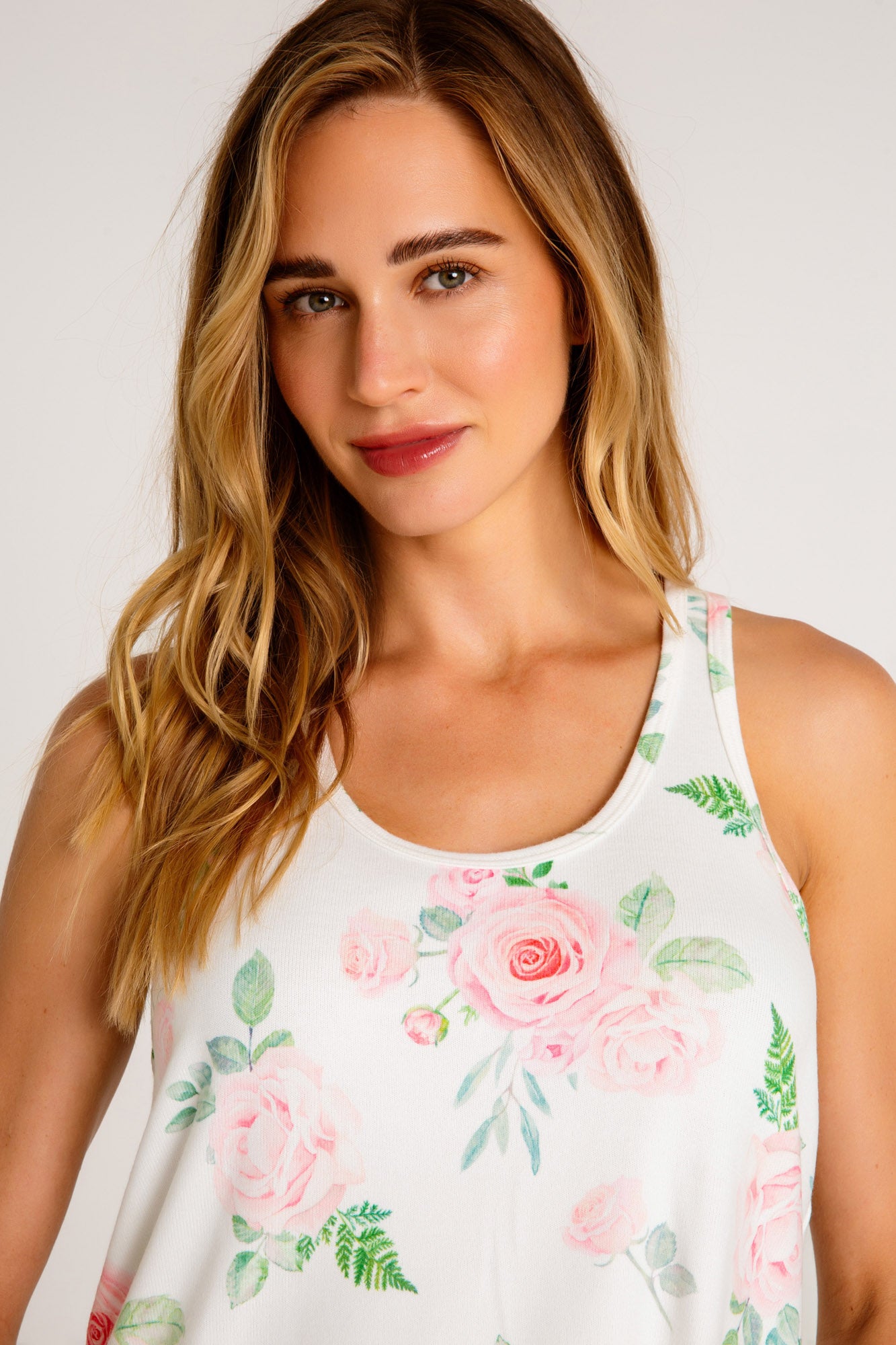 Women's Ivory Pajama Tank Top Pointelle Hearts – P.J. Salvage