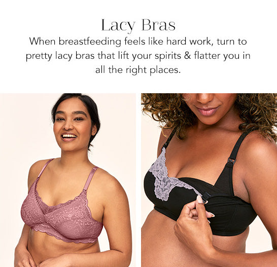 Mummy Nursing Bras I Lightly Padded Breastfeeding Bra.