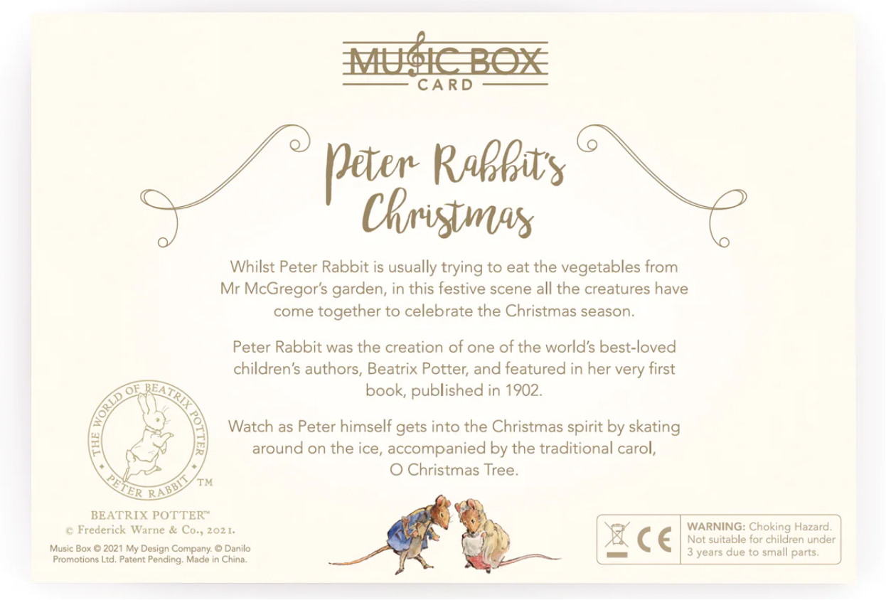 Peter Rabbit Music Box Card