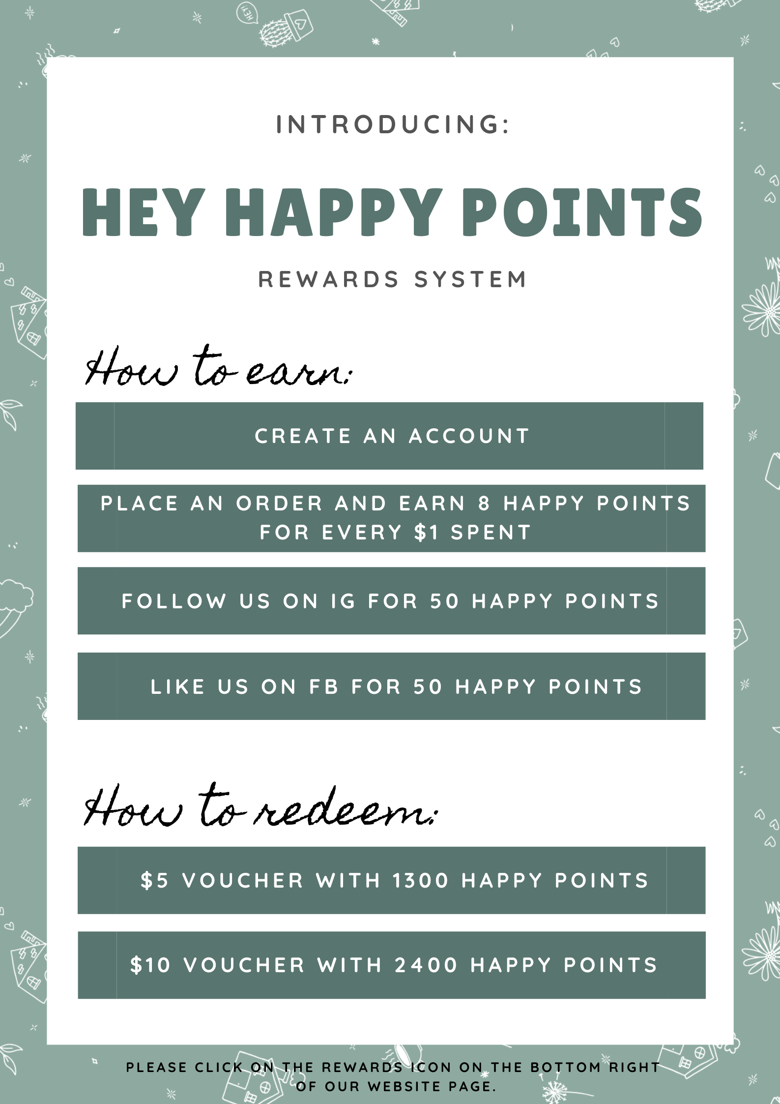Heyhappypuff Reward System