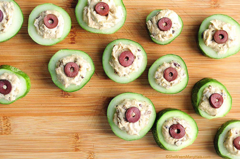 Cucumbers and Hummus