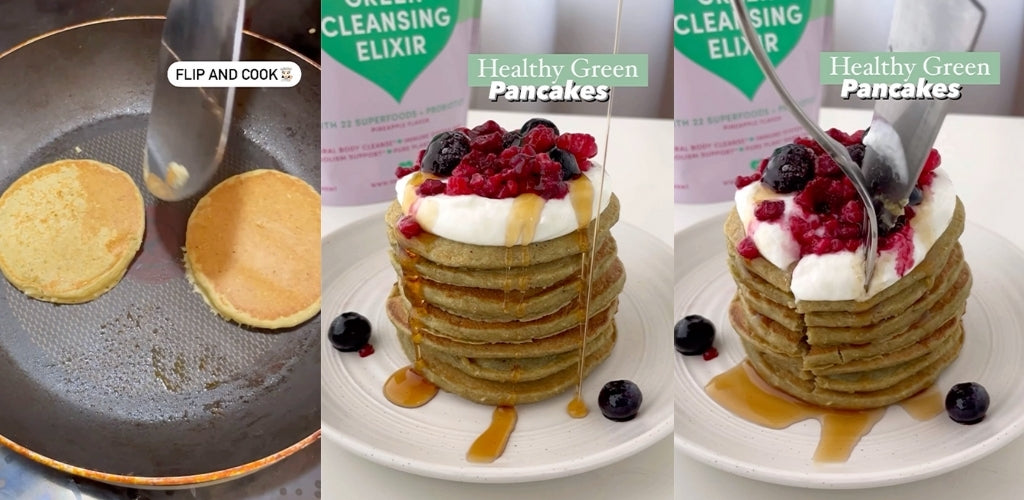 healthy green pancakes