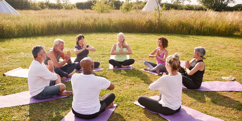 Reducing stress levels through group therapy and meditation for immune system health.