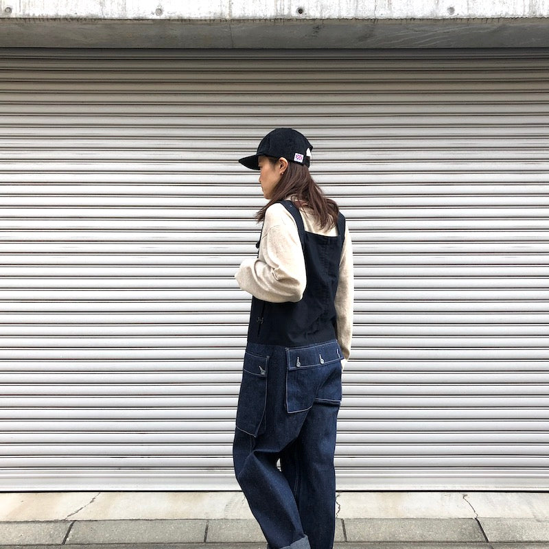 -〔WOMEN'S〕- 　　Nigel Cabourn LYBRO ナイジェルケーボン ライブロ 　　NAVAL DUNGAREE SPLIT  (DENIM + MOLESKIN)