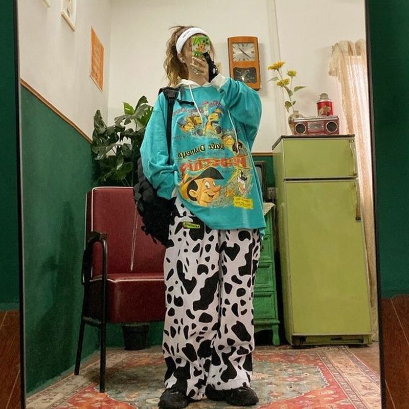 Oversized Cow Print Pants 2022 - Shoptery