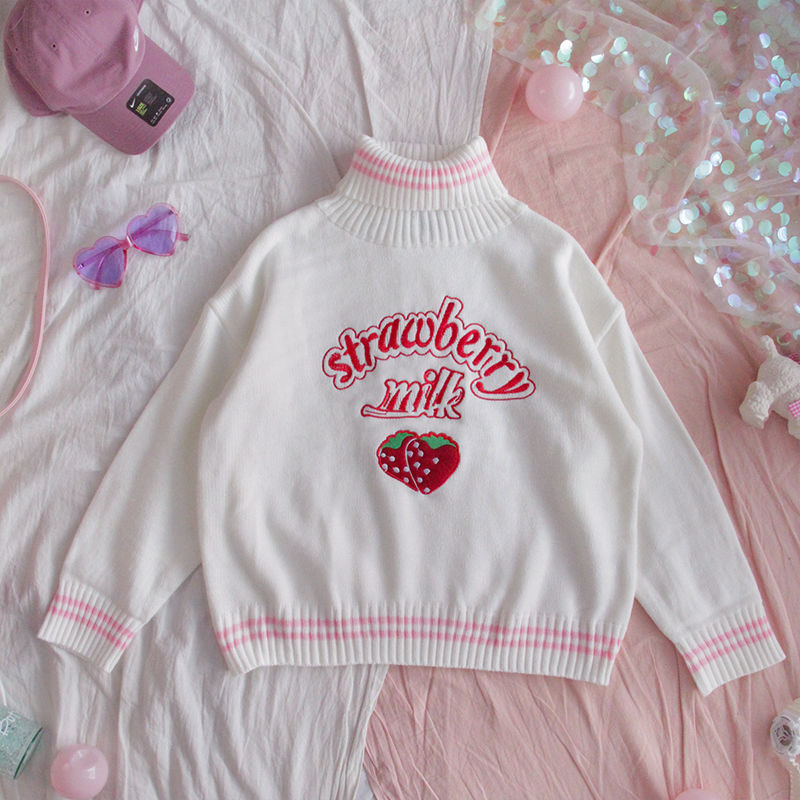 Soft Girl Sweet Strawberry Cute Sweater 2022 - Shoptery