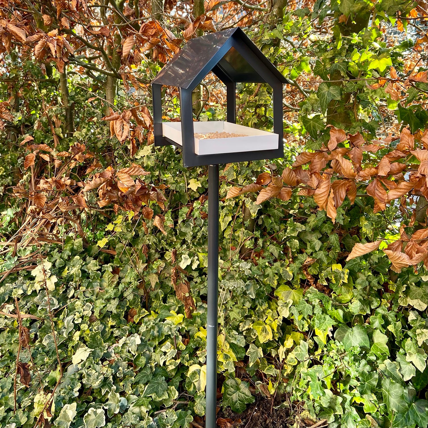 metal bird feeder pole