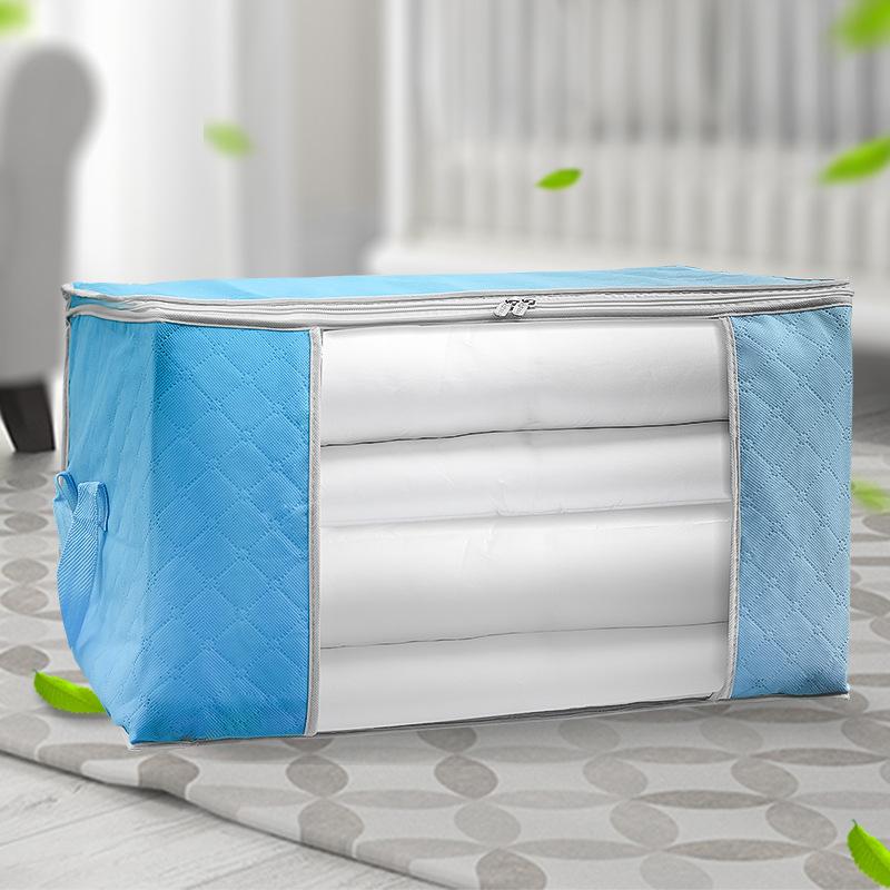 62l folding bamboo charcoal clothes storage bag