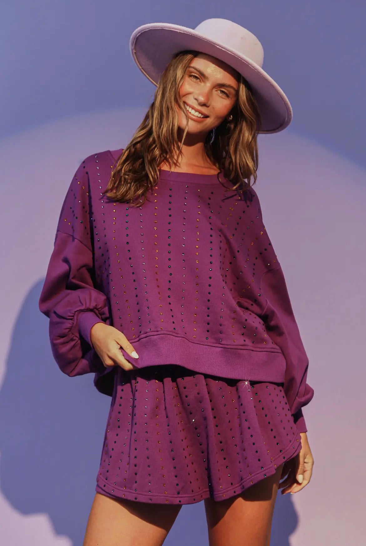 Purple Sequin Set