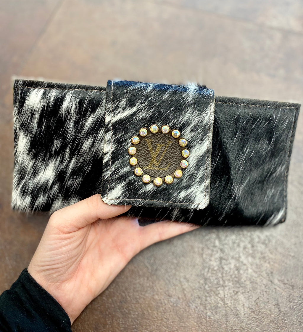 Leopard Hide Up Cycled Leather Wallet – Stars and Studs Boutique