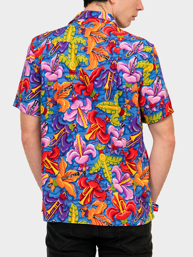 HowAhYa® Hawaiian Shirt - Fleur De Jazz Print – Art 4 Now®