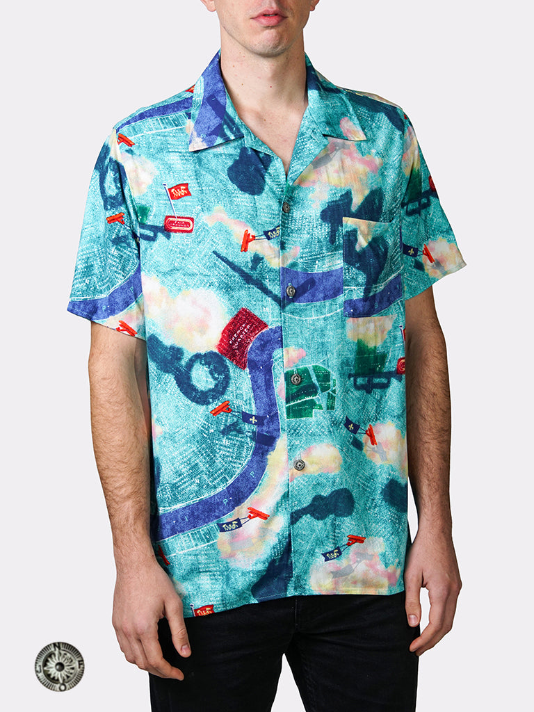 denim hawaiian shirt