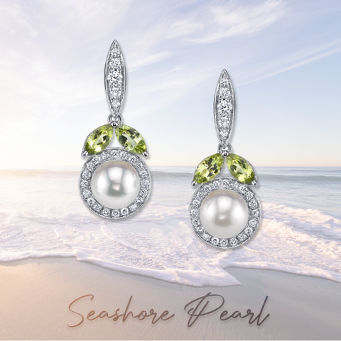 pearl earrings part of the seashore collection