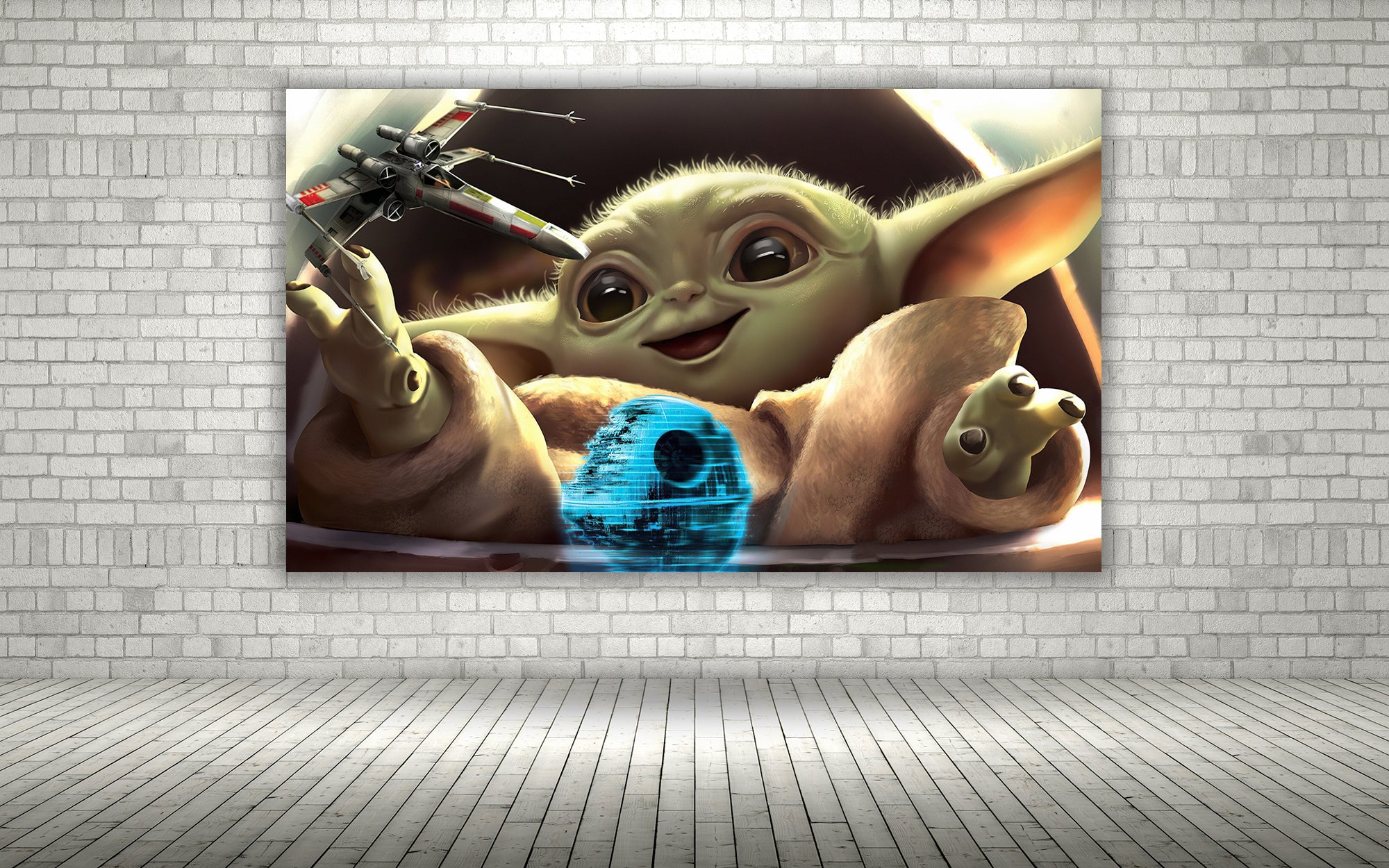 Baby Yoda The Mandalorian Print Giclee Ca1286 Decalz Co