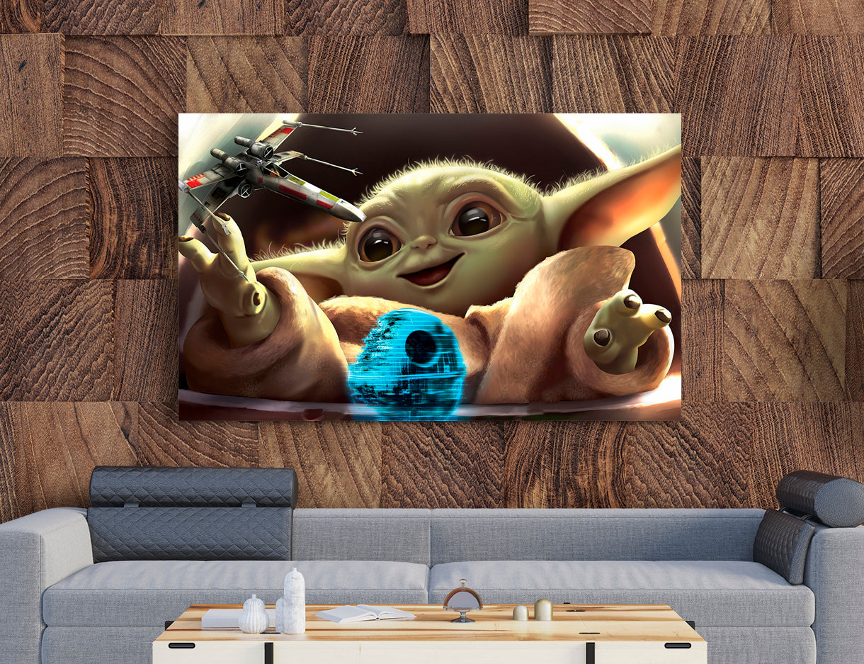 Baby Yoda The Mandalorian Print Giclee Ca1286 Decalz Co