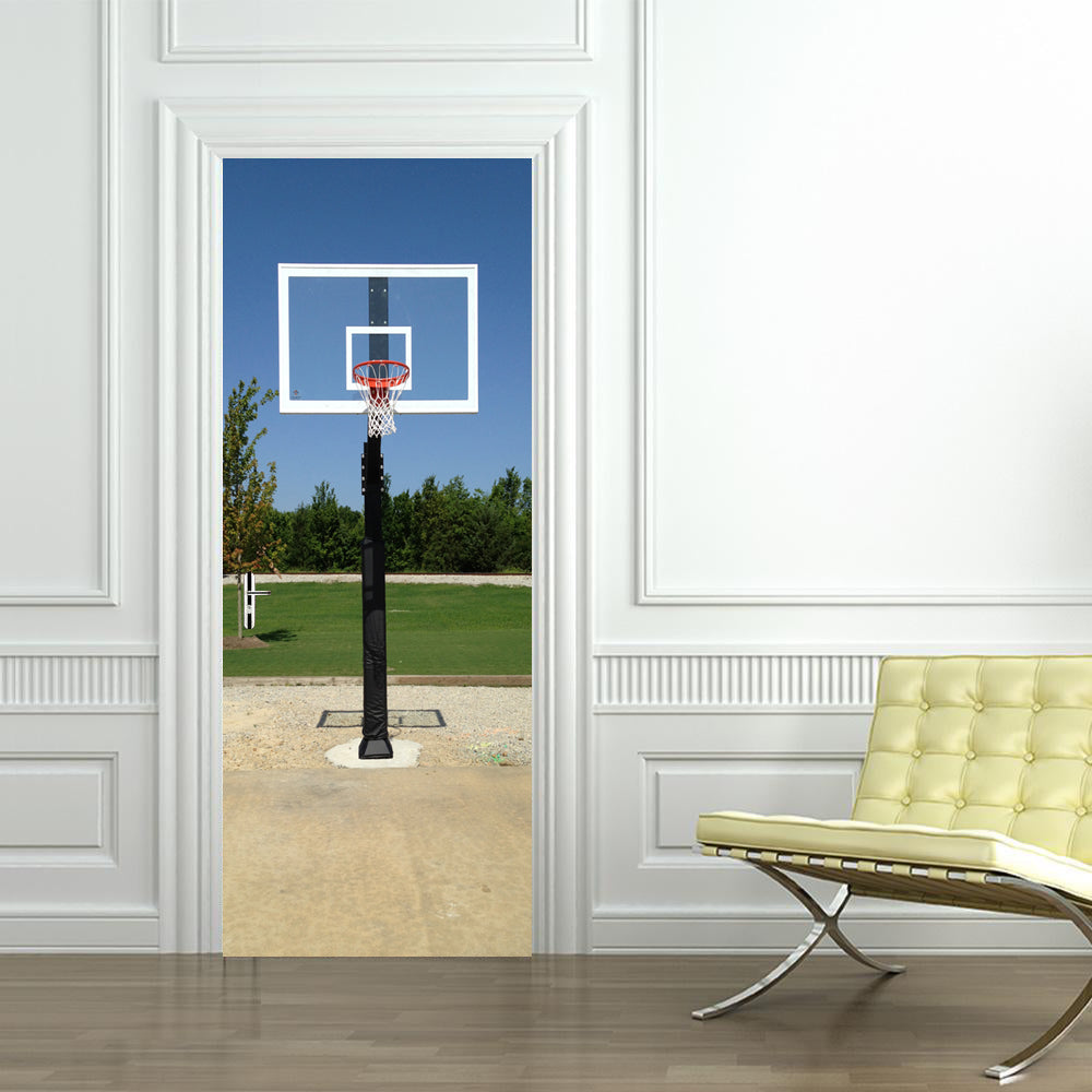 Basketball Court Diy Door Wrap Decal Removable Sticker D137