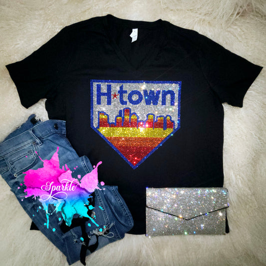 Crystallized by Sparkle Loves Astros Crystallized Tee 2XL