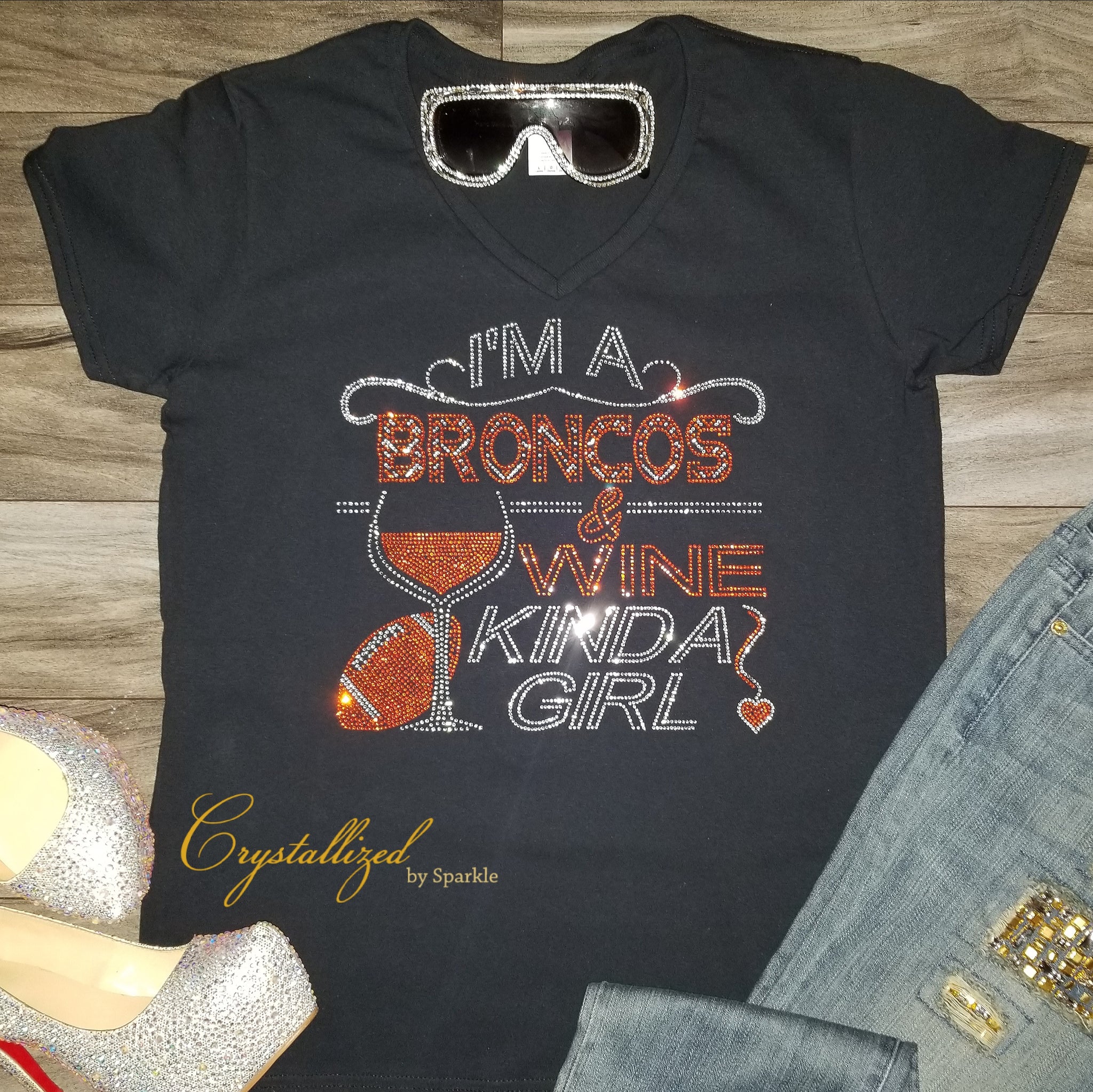 rhinestone broncos jersey