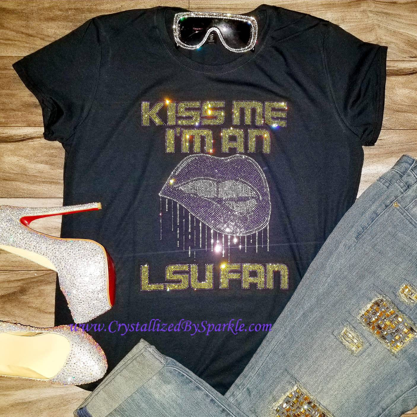 lsu rhinestone shirt