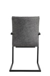 Diamond Stitched Carver Dining Chair - Grey