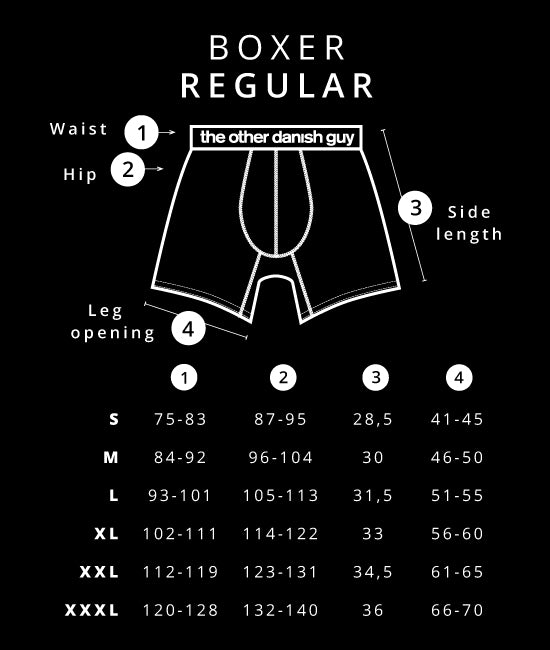 Men's Size Charts - the other danish guy (EU)