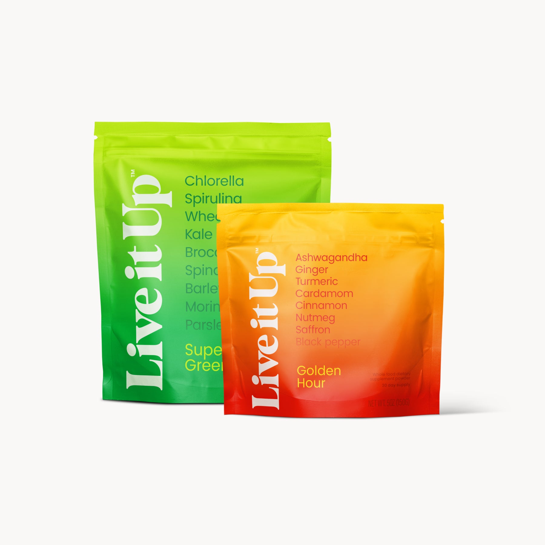 Golden Greens Duo: Super Greens + Golden Hour - Live it Up product image