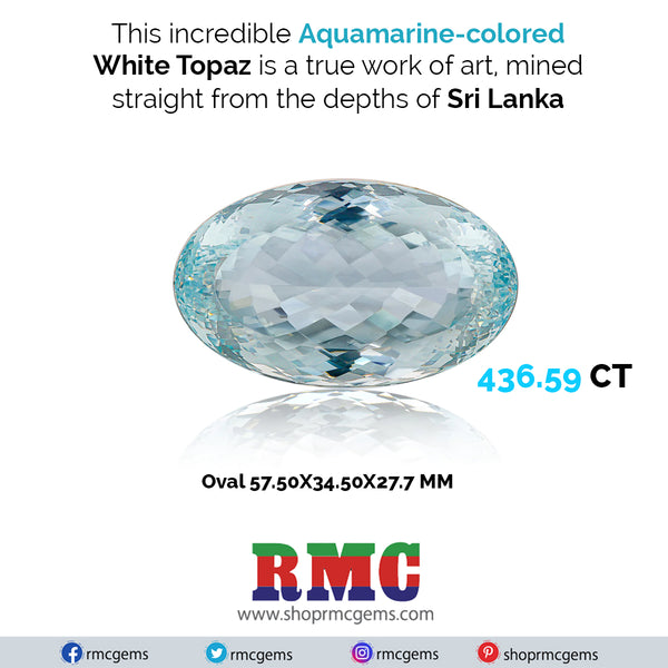 Introducing the stunningly beautiful Aquamarine Color White Topaz!