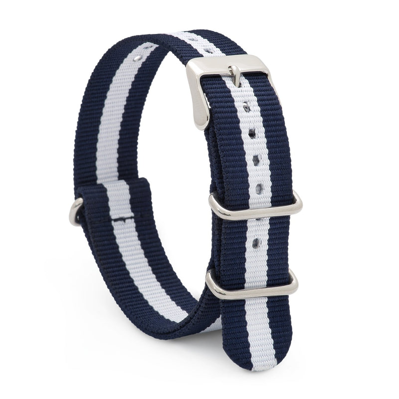 TIMEX Weekender 20mm Ocean Blue Stripe One Piece Nylon Watch Strap