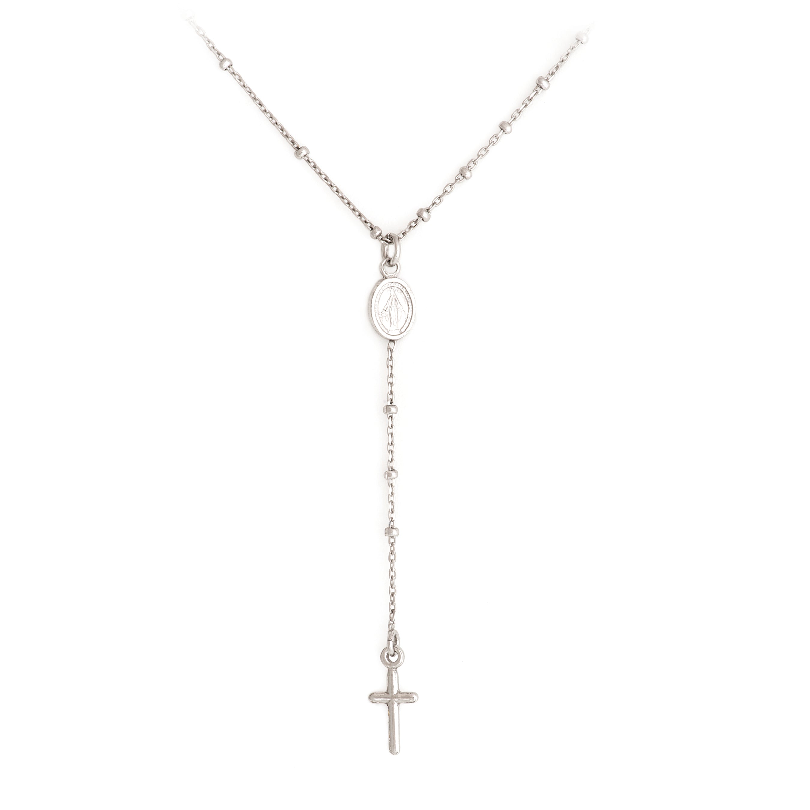 Sterling Silver Cross and Mary Medal - Speidel