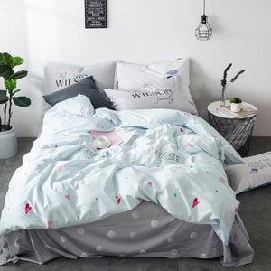 Thegsnd 100 High Quality Brief Heart Love Style Princess Bedding Set Cartoon Pillows Case Bedsheet Linen Duvet Cover Sets 123 80 Baby Sleeping Care Baby Sleeping Kit Kids Sleeping Care Kids Sleeping Kit