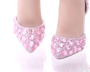 crystal prom shoes