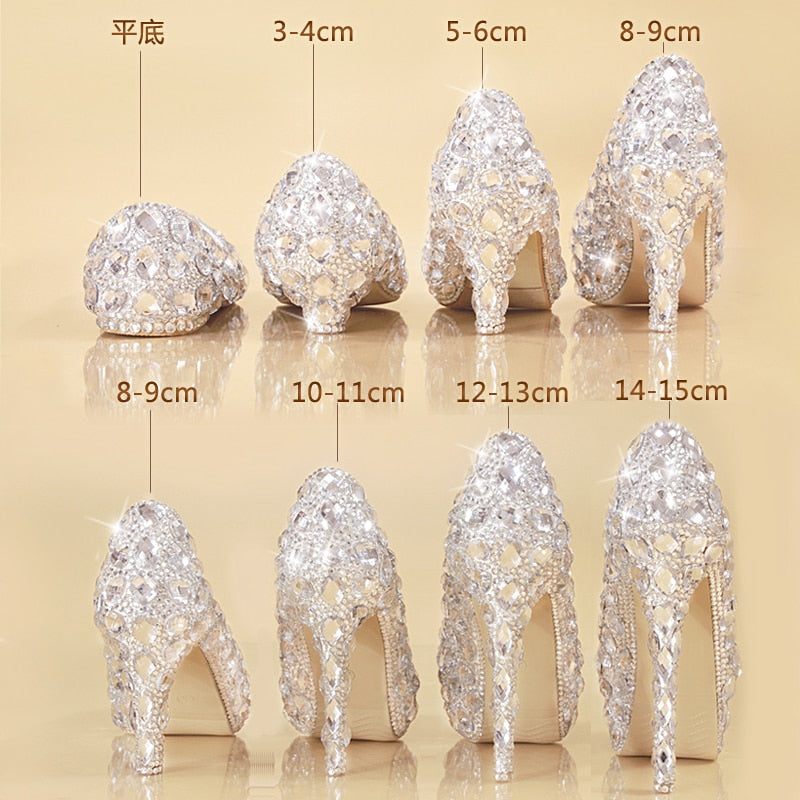 wedding rhinestone shoes