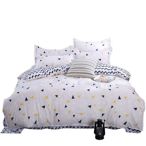 Home Fashionable Cartoon Bedding Set Simple Soft Polyester Fibre