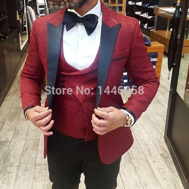 burgundy suit men