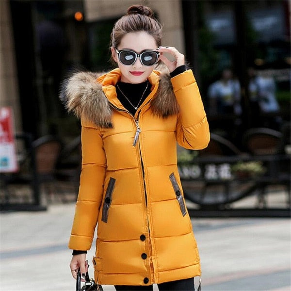 big fur hooded ladies coats