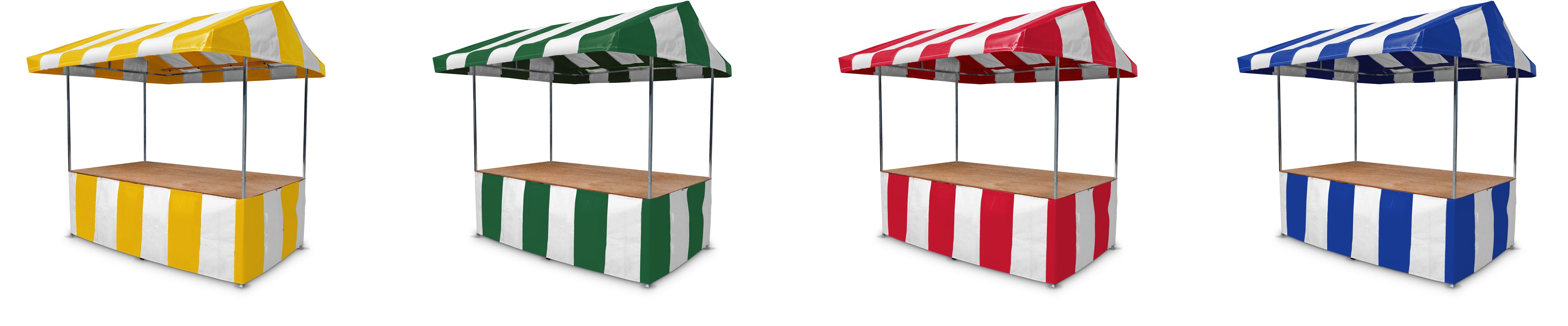 Market Stall Roof Canopy and Counter Wraps Colour Options