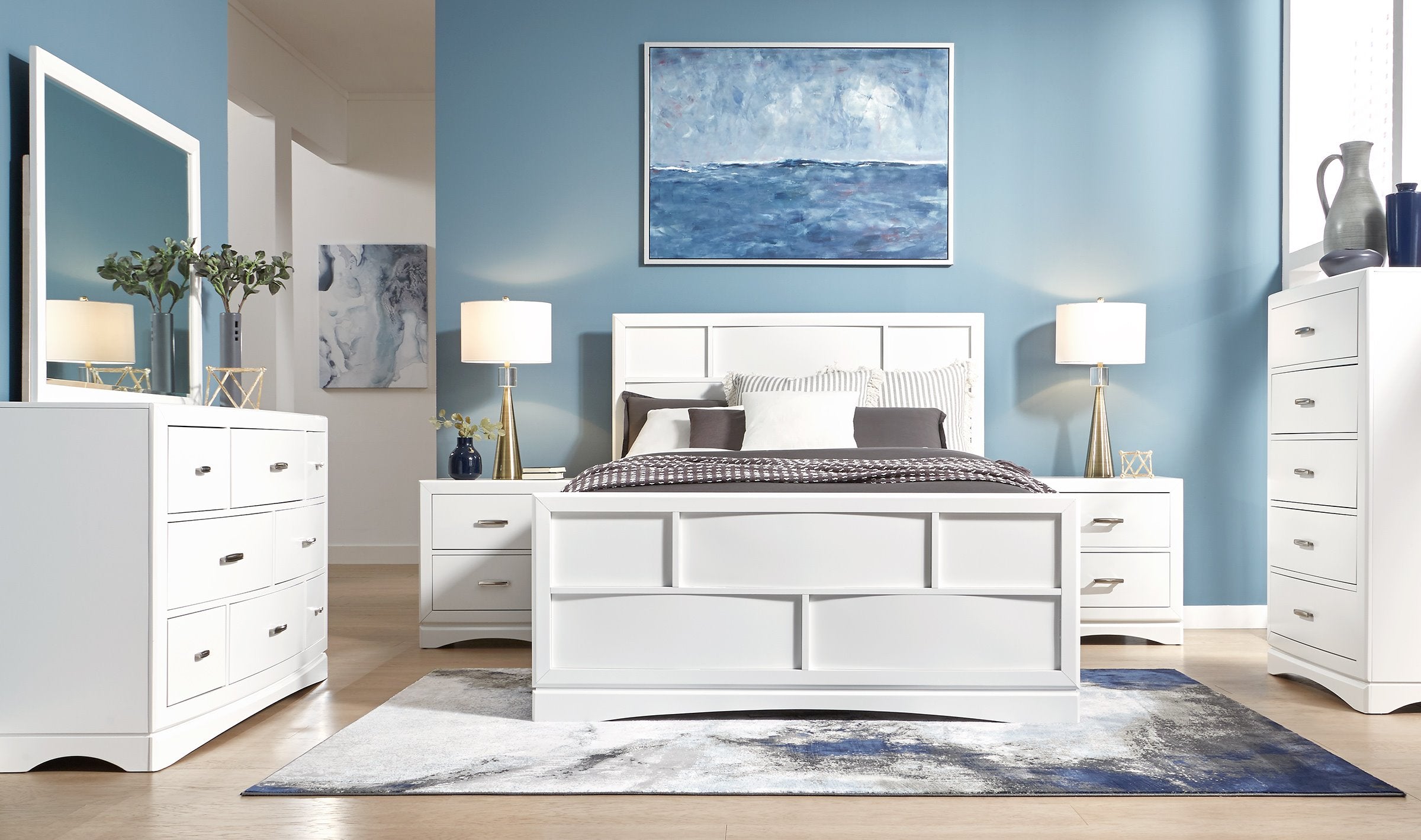 Toronto Bed White Najarian Furniture