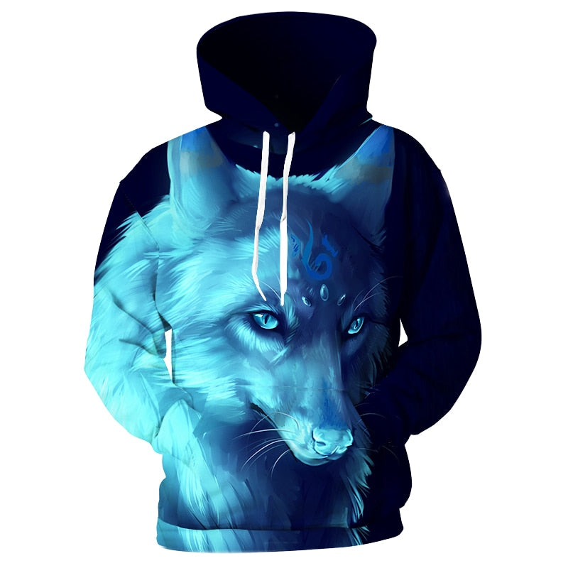 yin and yang wolf hoodie