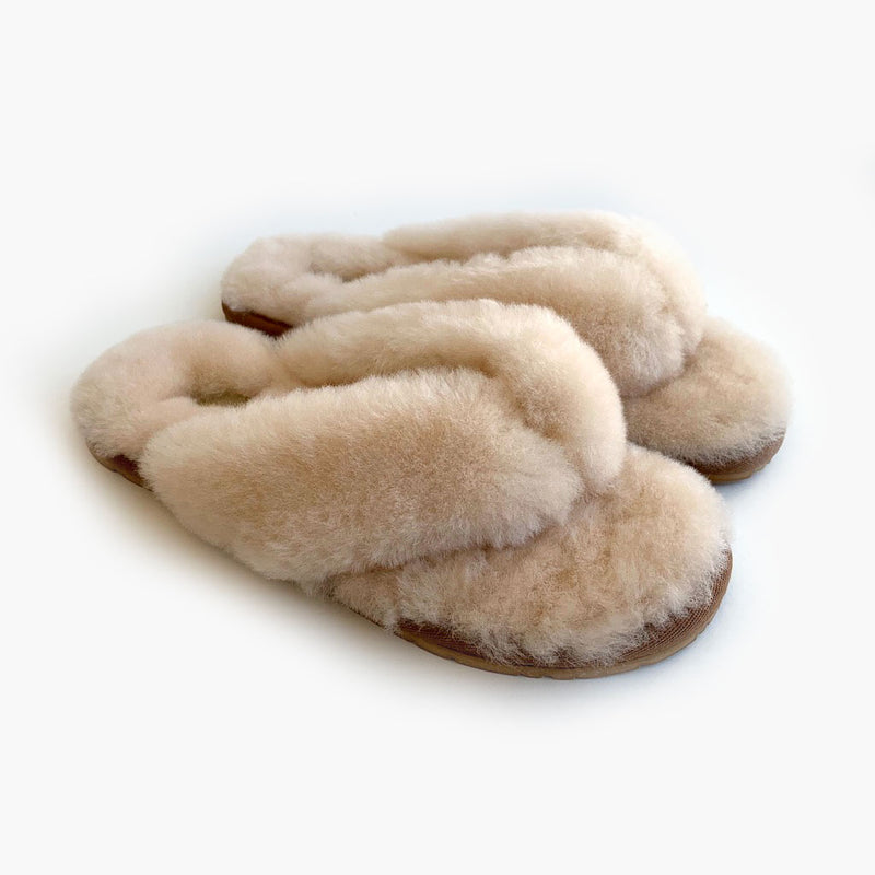 fleece lined flip flops