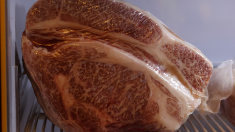 The Marbling On A5 Wagyu Close up